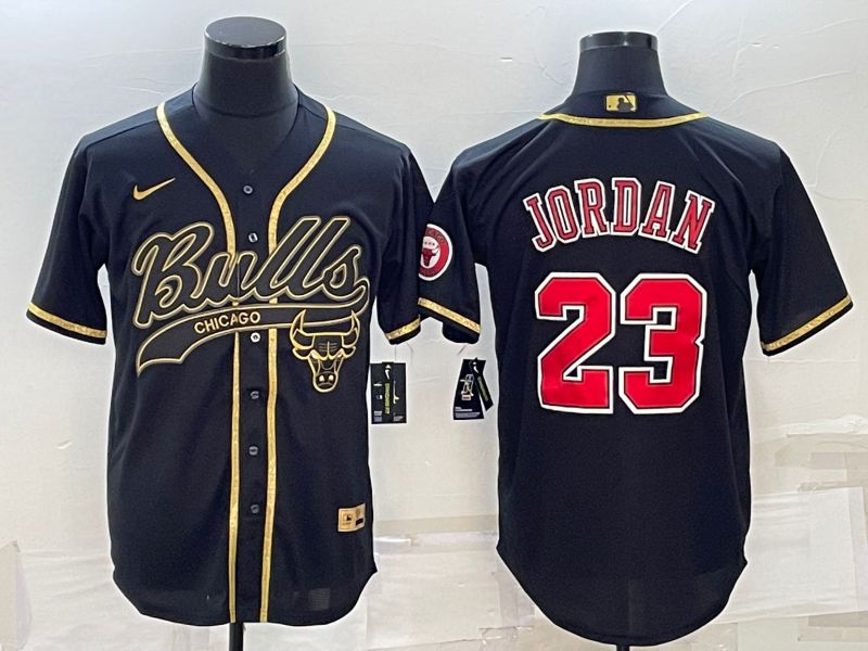 Men Chicago Bulls #23 Jordan Black 2022 Nike Co branded NBA Jerseys